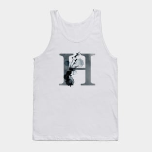 Floral Monogram H Dark Herbs And Flora Tank Top